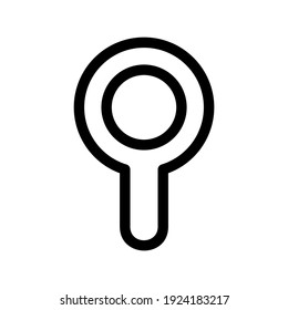 magnifying glass icon or logo isolated sign symbol vector illustration - high quality black style vector icons
