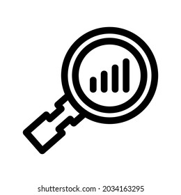 magnifying glass icon or logo isolated sign symbol vector illustration - high quality black style vector icons
