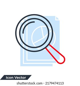 Magnifying glass icon logo vector illustration. search symbol template for graphic and web design collection