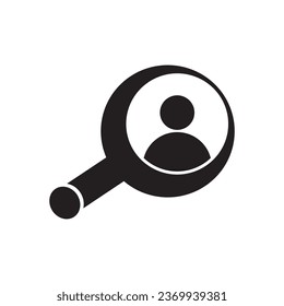 Magnifying glass icon logo vector illustration design template