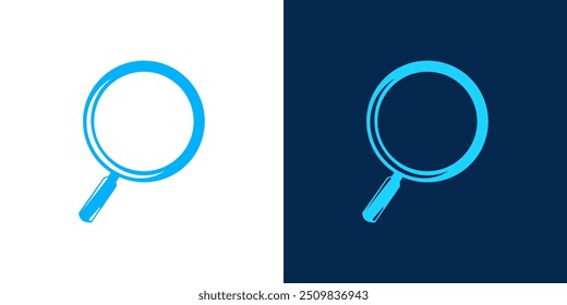 Magnifying glass icon logo vector background graphic design isolated template