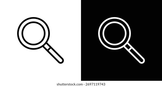 Icono de la lupa Logo. Ilustración vectorial. Ilustración EPS.