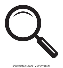 Magnifying glass icon, loupe icon. Search icon.