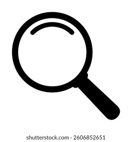 Magnifying glass icon, magnifer icon, loupe or search icon.