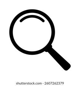 Magnifying glass icon, magnifer icon, loupe or search icon.