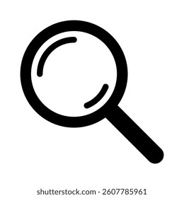 Magnifying glass icon, magnifer icon, loupe or search icon.