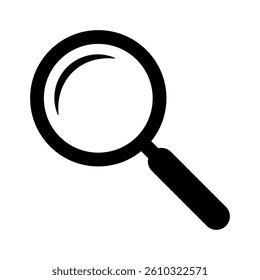 Magnifying glass icon, magnifer icon, loupe or search icon.