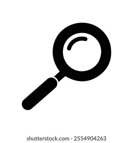 magnifying glass icon, magnification symbol, search sign, isolated on transparent background