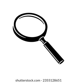 Magnifying glass icon, magnifier or loupe sign vector illustration