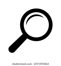 Magnifying glass icon, magnifier or loupe sign. Search icon.