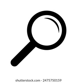 Magnifying glass icon, magnifier or loupe sign. Search icon.