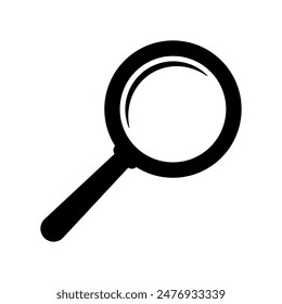 Magnifying glass icon, magnifier or loupe sign. Search icon.