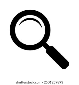 Magnifying glass icon, magnifier or loupe sign. Search icon.