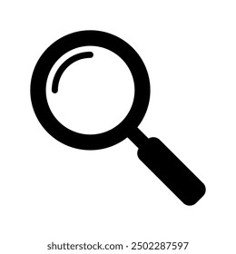 Magnifying glass icon, magnifier or loupe sign. Search icon.