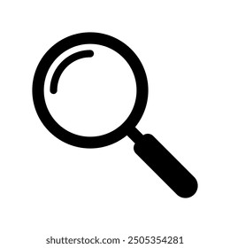 Magnifying glass icon, magnifier or loupe sign. Web search icon.