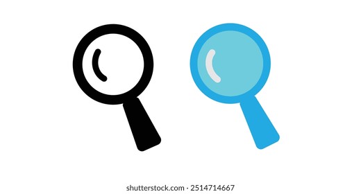 Magnifying glass icon, magnifier or loupe sign. search icon in generic style.