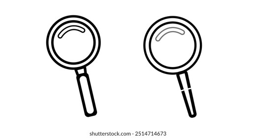 Magnifying glass icon, magnifier or loupe sign. search icon in generic style.