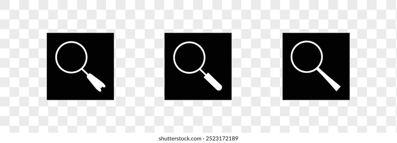 Magnifying glass icon, magnifier or loupe sign. Search icon. Search icon vector. Eps 10.