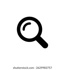 Magnifying glass icon. magnifier or loupe sign, Search symbol isolated on white background, Magnifying glass symbol