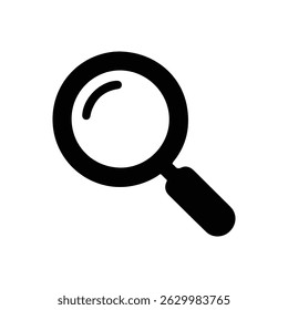 Magnifying glass icon. magnifier or loupe sign, Search symbol isolated on white background, Magnifying glass symbol