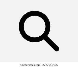 Magnifying Glass Icon. Magnifier Search Zoom Lens Research Discovery View Seek Enlarge Sign Symbol Artwork Graphic Illustration Clipart Vector Cricut