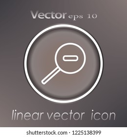 Magnifying glass icon, minus remove icon vector sign