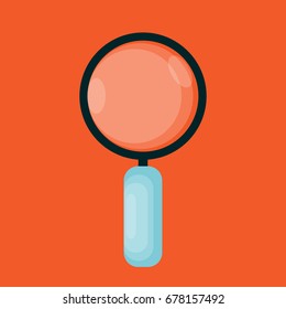 Magnifying Glass Icon in Modern Flat Style Vector Illustration EPS10