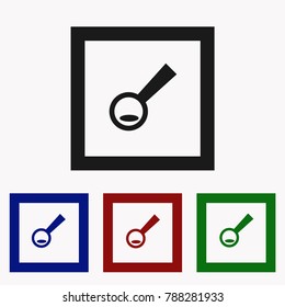 magnifying glass icon. Modern flat pictogram. Logo illustration