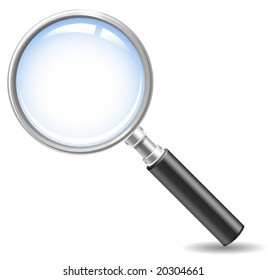  magnifying glass icon ( no meshes, only gradients)