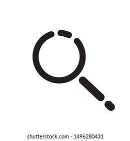 Magnifying glass icon on white background,vector illustration