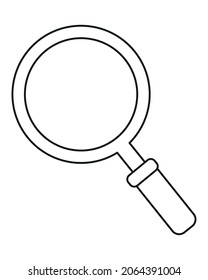 magnifying glass icon on white background