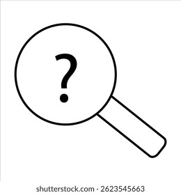 Magnifying glass icon with question mark on white background vector
Vector business icon - Powered by Shutterstock - Get 15% off with code: PIKWIZARD15