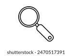 Magnifying glass icon. icon related to edit tool. suitable for web site, app, user interfaces, printable etc. line icon style. simple vector design editable