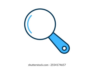 Magnifying Glass icon. icon related to Search. suitable for web site, app, user interfaces, printable etc. flat line icon style. simple vector design editable