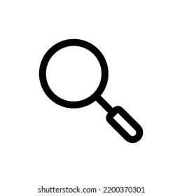 Magnifying glass icon for search in black outline style