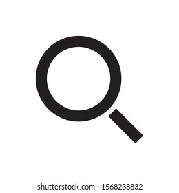 Magnifying glass icon. Search, find, seek icon. Look, seek magnifying glass symbol. Flat vector illustration.