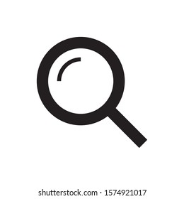 Magnifying glass icon. Search, find, seek icon. Look, seek magnifying glass symbol. Flat vector illustration.