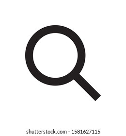 Magnifying glass icon. Search, find, seek icon. Look, seek magnifying glass symbol. Flat vector illustration.