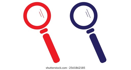 Magnifying glass icon. Search and find magnifier. Magnifying glass, Zoom, Loupe, icons button, vector, sign, symbol, logo, illustration, editable stroke, flat design style isolaated on white