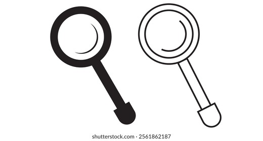 Magnifying glass icon. Search and find magnifier. Magnifying glass, Zoom, Loupe, icons button, vector, sign, symbol, logo, illustration, editable stroke, flat design style isolaated on white