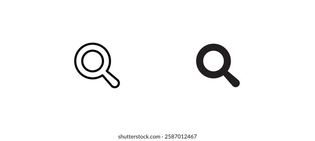 Magnifying glass icon. Search and find magnifier. Magnifying glass, Zoom, Loupe, icons button, vector, sign, symbol, logo, illustration, editable stroke, flat design style isolaated on white