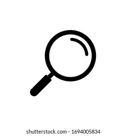 Magnifying glass icon. Search icon, flat vector graphic on isolated background