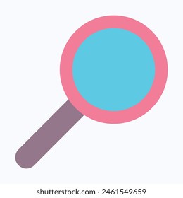 Magnifying Glass Icon, Search Icon, Flat Style Isolated Vector Icon.
