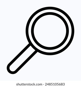 Magnifying Glass Icon, Search Icon, Lineal Isolated Vector Icon.