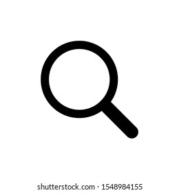 Magnifying Glass Icon. Search Symbol In Flat Style Isolated On White Background. Simple Zoom Tool. Abstract Line Search Icon In Black. Vector Illustration For Graphic Design, Web, UI, Mobile App