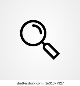 Magnifying glass icon. search symbol vector.