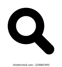 Magnifying glass icon. Search symbol in flat style isolated on white background. Simple zoom tool. Abstract line search icon