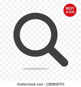 Magnifying glass icon. Icon search. Trendy flat style. Simple concept design. Isolated vector for technology web site mobile application business solution digital marketing
