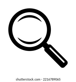 Magnifying glass icon. Search icon, vector magnifier or loupe sign.