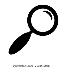 Icono de la lupa, Ilustración vectorial del icono de la Búsqueda aislada en el fondo blanco